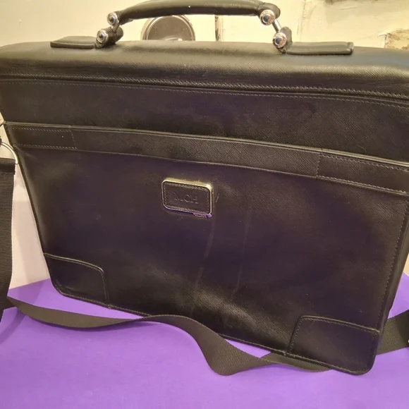 Tumi 93231D leather luxury Blsck Mens briefcase